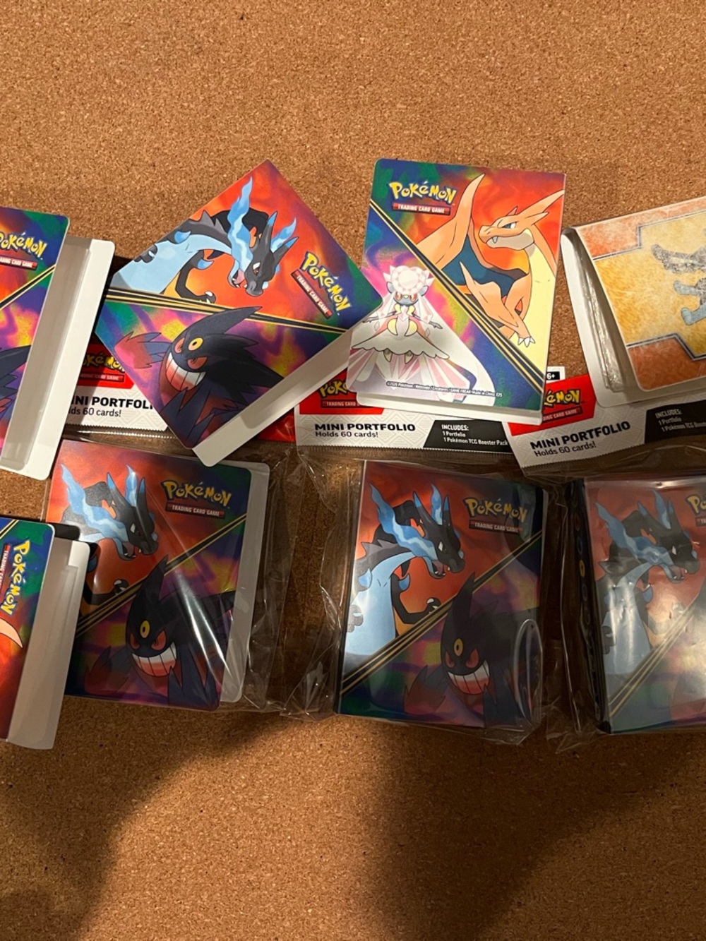 Pokemon Mini Portfolio Trading Card Sleeves - Red, Blue, Orange, Black
